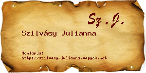 Szilvásy Julianna névjegykártya