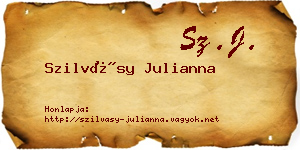 Szilvásy Julianna névjegykártya