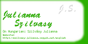 julianna szilvasy business card